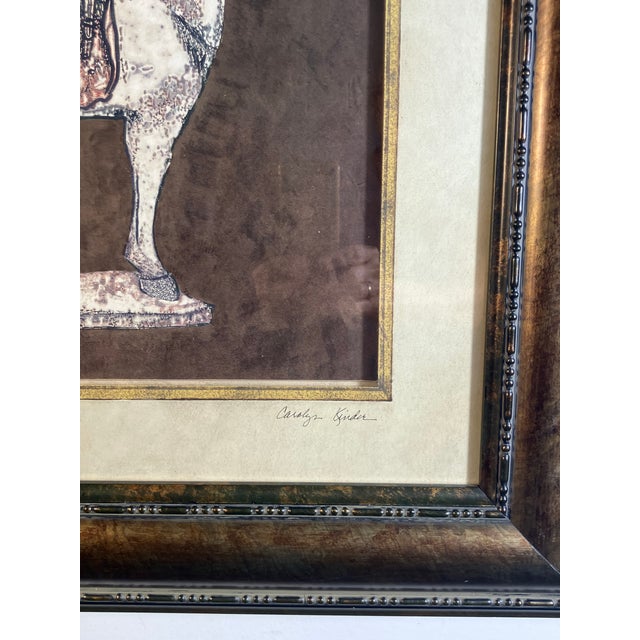 Carolyn Kinder Horse Print, Tang Dynasty Artwork, Signed Equestrian Print, Asian-Inspired Vintage Carolyn Kinder Wall Decor, For Sale - Image 4 of 5