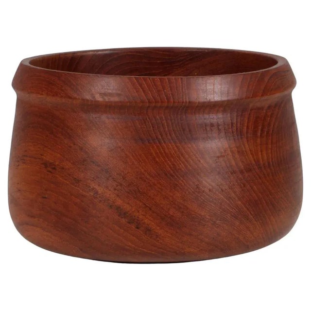 Wood Teak Bowl, 1960s For Sale - Image 7 of 7