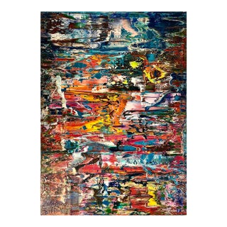 Contemporary Abstract Oil on Canvas "Abstract Informal 2024-2124-1" by Robert Niesse For Sale