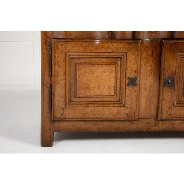 Antique French Walnut Buffet, 1700s For Sale - Image 9 of 10