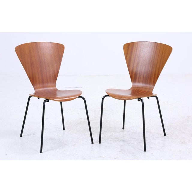 Mid-Century Teak Plywood Chairs, Set of 2 For Sale - Image 14 of 14