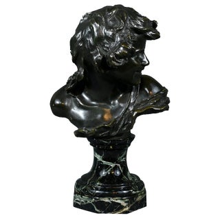 Injalbert, Laughing Child, Late 19th Century, Bronze For Sale