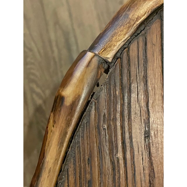Late 20th Century Small Rustic Root Base Oval Side Table Cabin Cottage For Sale - Image 11 of 12