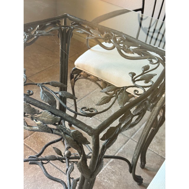 Vintage Wrought Iron & Glass Dining Collection by Hooker Furniture For Sale - Image 9 of 12