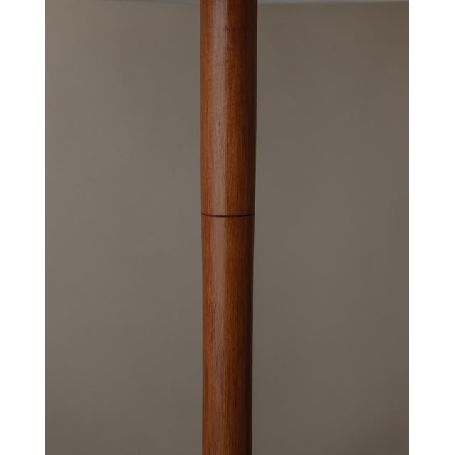 Vintage Scandinavian Modern Teak Floor Lamp with Fabric Shade, 1960s-1970s For Sale - Image 6 of 10