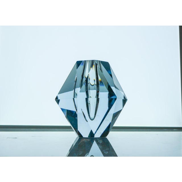 Dimond-Shaped Crystal Vase from Strömbergshyttan, Sweden For Sale - Image 14 of 14