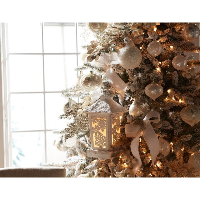 Contemporary LED Winter Lantern 16.5"H For Sale - Image 3 of 4