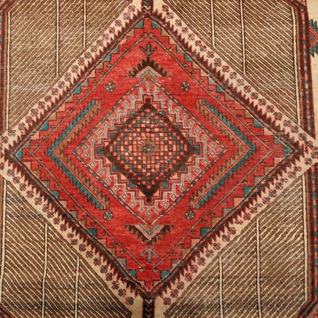 Middle Eastern Afshari Rug For Sale - Image 4 of 9