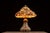 Coastal Vintage Seashell Mosaic Table Lamp With Painted Ceramic Base For Sale - Image 3 of 11