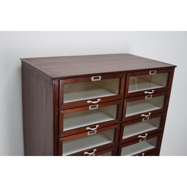 Vintage Dutch Mahogany Haberdashery Shop Cabinet, 1930s For Sale - Image 8 of 18