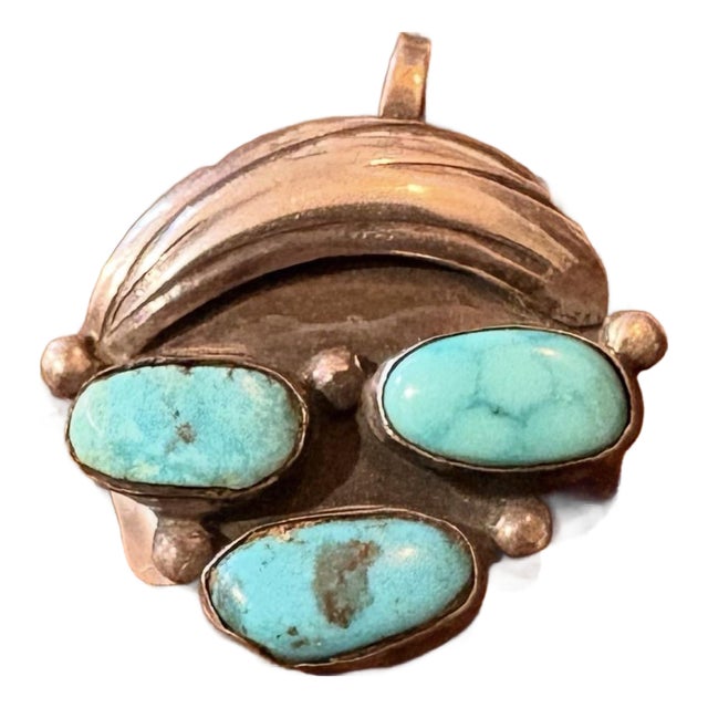 Vintage Native American Navajo Sterling Silver Pendant For Sale