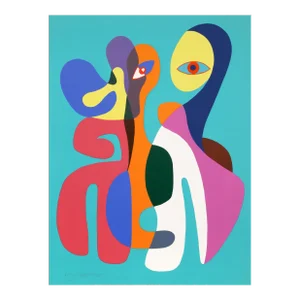 Impressions in Green, Solomon Shukman Lithograph