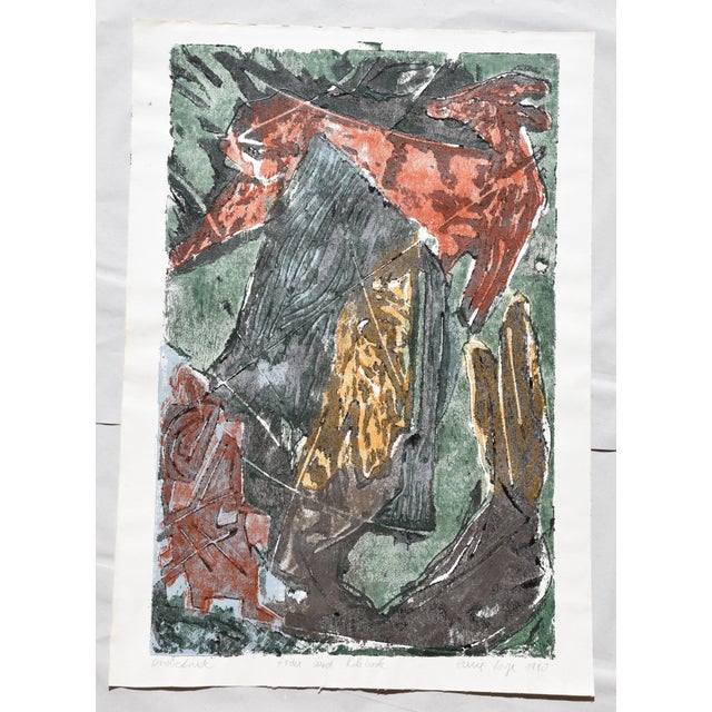 Emil sorge *1957 stolberg-breinig "woman and roe deer" [titled as shown in the lower center, part of the series "the...