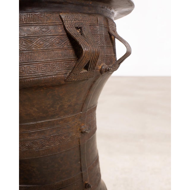 Southeast Asian Patinated Bronze Rain Drum or Drinks Table For Sale - Image 12 of 16
