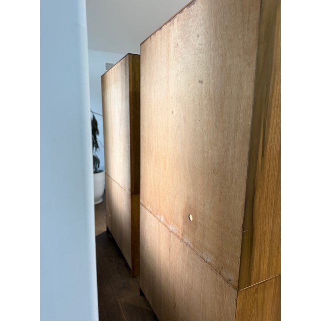 Brown Pair of Custom Solid Cherry Mid-Century Style Hutches / Bookcases by f.w. Lindeman For Sale - Image 8 of 9