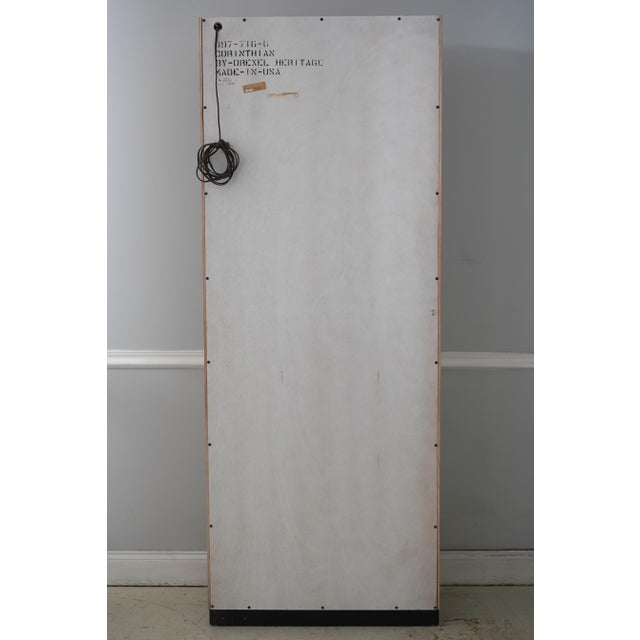 Drexel Heritage Burl Ash Campaign Curio Cabinet For Sale - Image 14 of 15