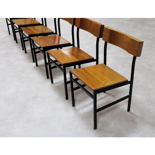 Black Vintage Industrial Dining Chair, 1960s For Sale - Image 8 of 10