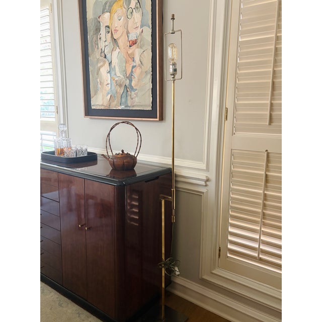 1960s Adjustable Brass and Chrome Telescoping Floor Lamp, Attributed to Laurel For Sale - Image 12 of 15