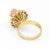 Vintage Carved Coral 14k Yellow Gold Cocktail Ring Size 6.25 For Sale In Los Angeles - Image 6 of 7