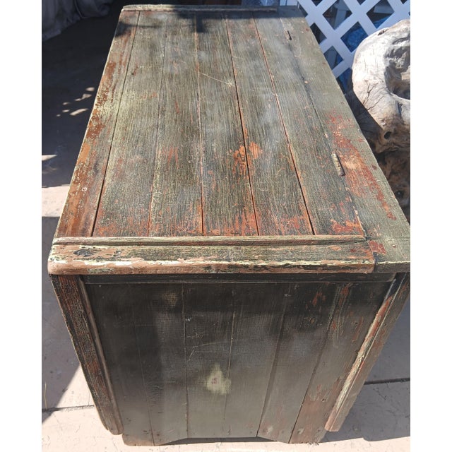 Late 19th Century Painted Pine Blanket Chest For Sale - Image 9 of 17