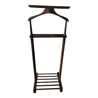 Mid 20th Century Vintage Wooden Valet Stand, Classic Gentleman's Organizer For Sale