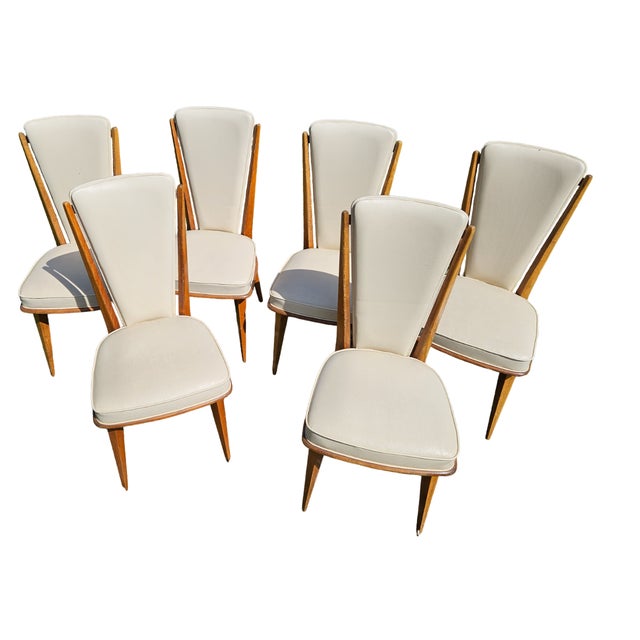 Monobloc White Skai Chairs, 1960, Set of 6 For Sale - Image 15 of 15