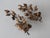 Late 20th Century Hans Kögl Style Gilded Flowers Stems Leaves Wall Mount Candle Holders Sconces - a Pair For Sale - Image 11 of 18