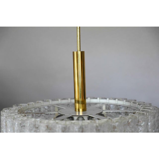 Vintage Ice Glass Tube Pendant Lamp from Doria Leuchten, Germany, 1970s For Sale - Image 13 of 18