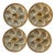 French Majolica Oyster Plates from Saint Clément, 1960s, Set of 4 For Sale