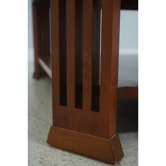 Wood Stickley Cherry 21st Century Collection Granite Top Coffee Table For Sale - Image 7 of 12