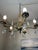 Solid Brass Floral Chandelier With Crystals (C. 1920s-1940s) For Sale - Image 4 of 4