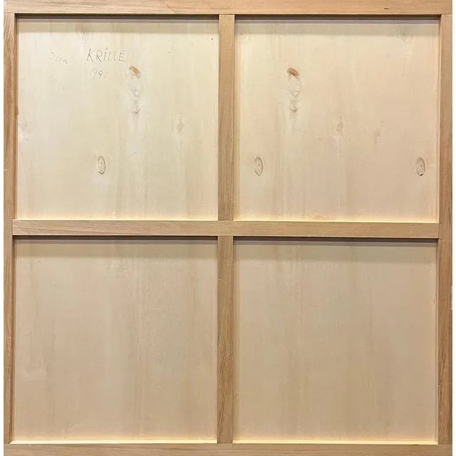 Jean Krille, Landscape 145, Oil on Masonite, 1980s For Sale - Image 12 of 13