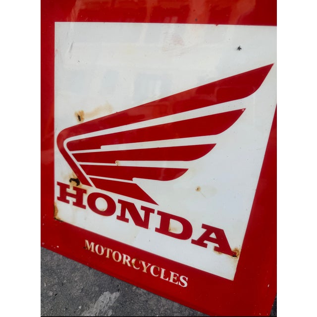 1950s Vintage Honda Sign in Iron, 1950s For Sale - Image 5 of 6