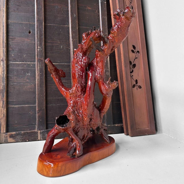 Japanese Rootwood Sculpture Wabi-Sabi Natural Form, 1970s For Sale - Image 11 of 18