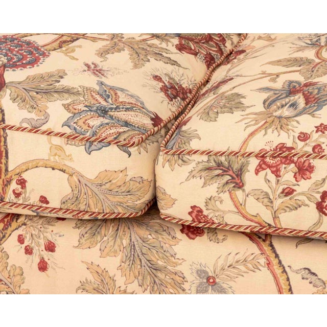 Floral Print Upholstered Three-Seat Sofa For Sale In New York - Image 6 of 9