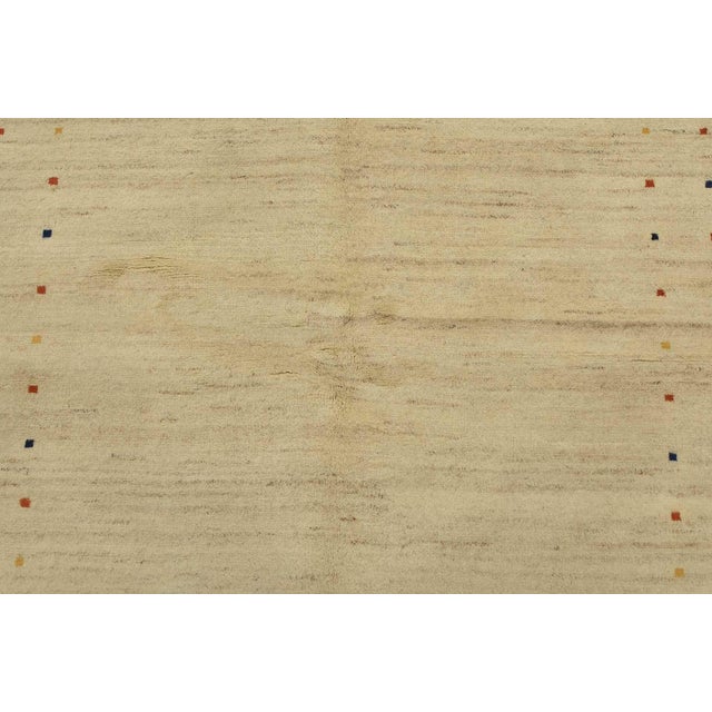 2020s Gabbeh Rug 5’5” X 7’11” Beige Wool Contemporary Hand-Knotted Carpet For Sale - Image 5 of 13