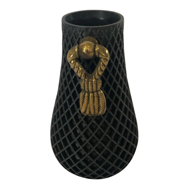 3d Printed Bud Vase With Antique French Bronze Remnant For Sale