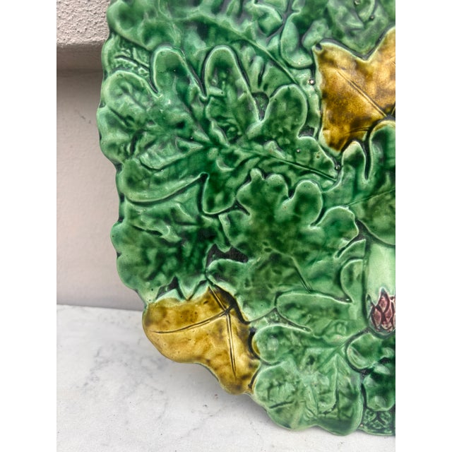 French Majolica Asparagus Platter Circa 1900 For Sale - Image 4 of 7