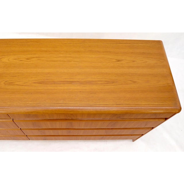 Danish Teak Mid-Century Modern 8 Drawers Dresser For Sale - Image 9 of 13