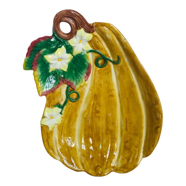 Late 20th Century Fitz & Floyd Gourd Dish For Sale
