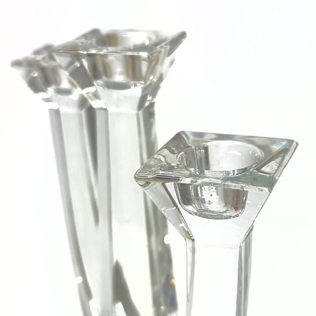 Towle Silversmiths Elegant Lead Crystal Candelabra by Towle, Made in Austria For Sale - Image 4 of 7