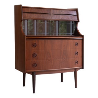 Scandinavian Modern Teak Secretary by Gunnar Falsig, 1960s For Sale