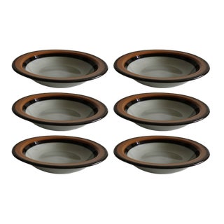 Vintage Porcelain Deep Plates by Marianne Westman, 1970s, Set of 6 For Sale