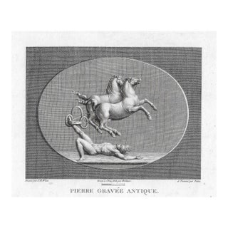 Antique Mythological Engraving With Horses For Sale