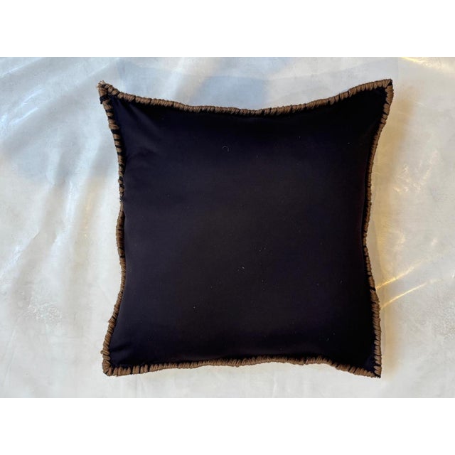 Pillow made with genuine hand made antique Persian rug fragment, Poly fill with fabric backing ,sewn closure-