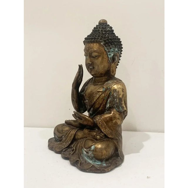 Mid 19th Century Bronze Hindu Buddha For Sale - Image 4 of 13