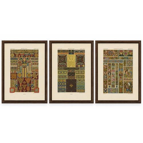 Gold After Albert Racinet, Medieval & Renaissance Ornament, 1873, Lithograph, Set of 3 For Sale - Image 8 of 9