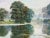 Peaceful Misty Riverside in the English Countryside with Cows & Tree Reflections by 20th Century British Artist. Unique...