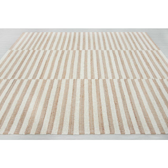 10x14Ft. Natural Wool & Jute Modern Premium Quality Rug For Sale - Image 14 of 18