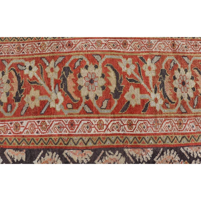 Dark Blue Antique Persian Sultanabad Rug in All-Over Paisley 10'3 X 15'2 For Sale - Image 13 of 15